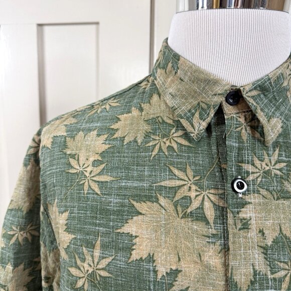 VatPave Hawaiian Aloha Shirt Men's XL  Green Short Sleeve Button Up Vacation - Picture 2 of 6